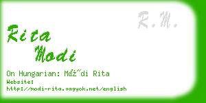 rita modi business card